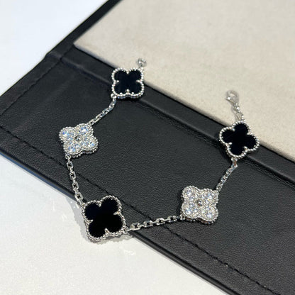 [Eternal Jewelry] CLOVER 5 MOTIF ONYXS BRACELET COLLECTION