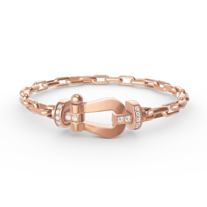 [Eternal Jewelry]FORCE LARGE HORSESHOE CLASP  METAL BRACELET