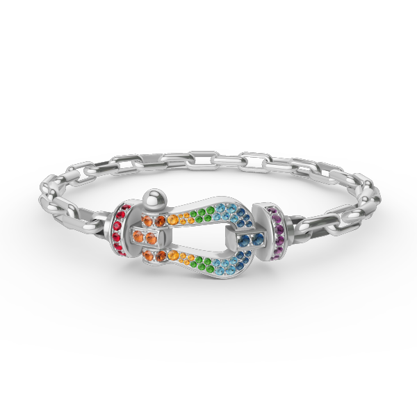 [Eternal Jewelry]FORCE LARGE HORSESHOE CLASP  METAL BRACELET