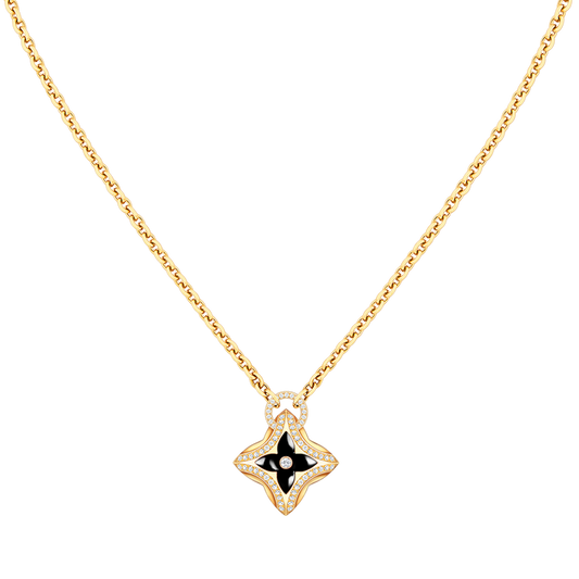 [Eternal Jewelry]STAR PEDANT PINK GOLD DIAMOND NECKLACE