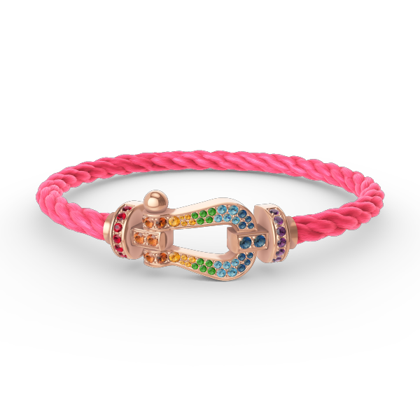 [Eternal Jewelry]FORCE LARGE HORSESHOE  COLORED DIAMOND BRACELET ROSE GOLD