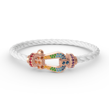 [Eternal Jewelry]FORCE LARGE HORSESHOE  COLORED DIAMOND BRACELET ROSE GOLD