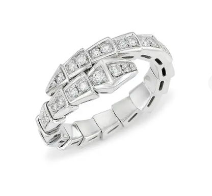 [Eternal Jewelry]SERPENTI RING SILVER DIAMOND PAVED 4MM