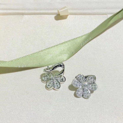 [Eternal Jewelry]FRIVOLE SILVER FLOWER DIAMOND EARRINGS