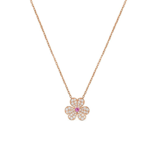 [Eternal Jewelry]FRIVOLE ROSE GOLD FLOWER DIAMOND NECKLACE