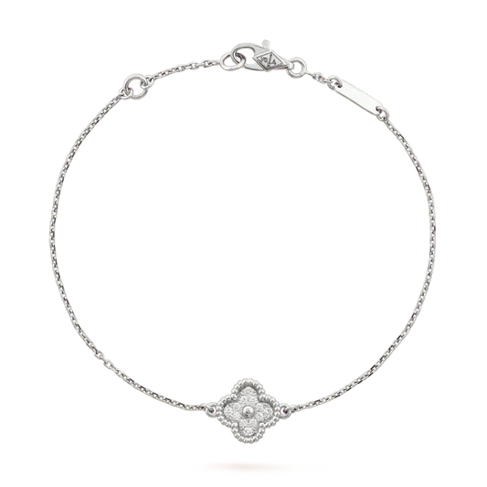 [Eternal Jewelry]CLOVER  SINGLE FLOWER BRACELET SILVER
