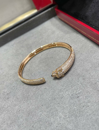 [Eternal Jewelry]PANTHERE FULL DIAMOND OPEN BRACELET