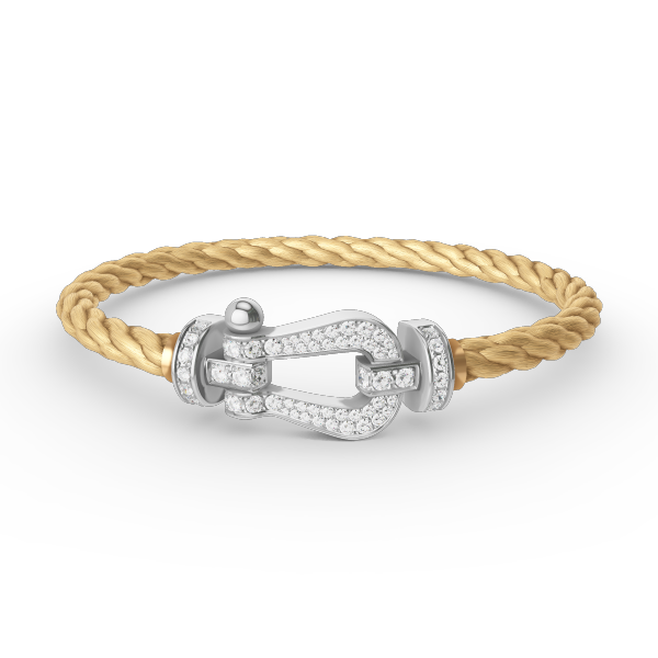 [Eternal Jewelry]FORCE LARGE HORSESHOE FULL DIAMOND BRACELET SILVER