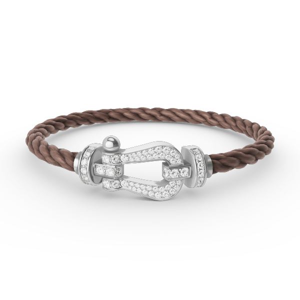 [Eternal Jewelry]FORCE LARGE HORSESHOE FULL DIAMOND BRACELET SILVER