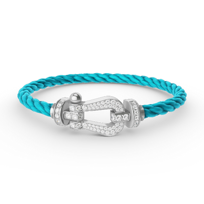 [Eternal Jewelry]FORCE LARGE HORSESHOE FULL DIAMOND BRACELET SILVER